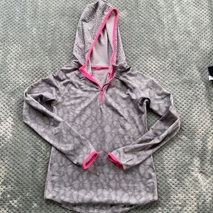 NIKE PRO girls quarter-zip hoodie